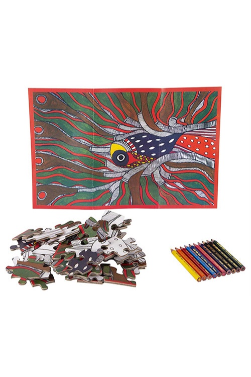 Colour me Jigsaw Puzzle - Madhubani Painting