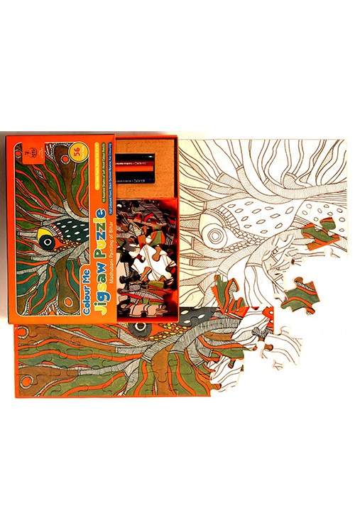 Colour me Jigsaw Puzzle - Madhubani Painting